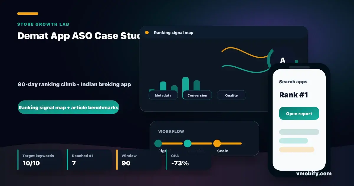 Demat App ASO Case Study: From Rank 40 to 1 in 90 Days