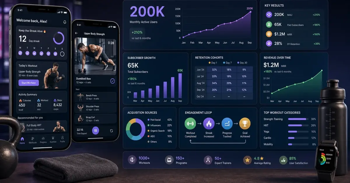 Fitness App Marketing: How We Scaled a Workout App to 200K MAU