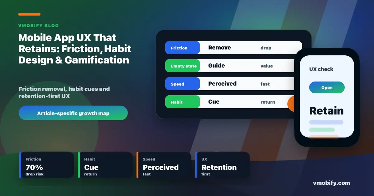 Mobile App UX That Retains: Friction, Habit Design & Gamification